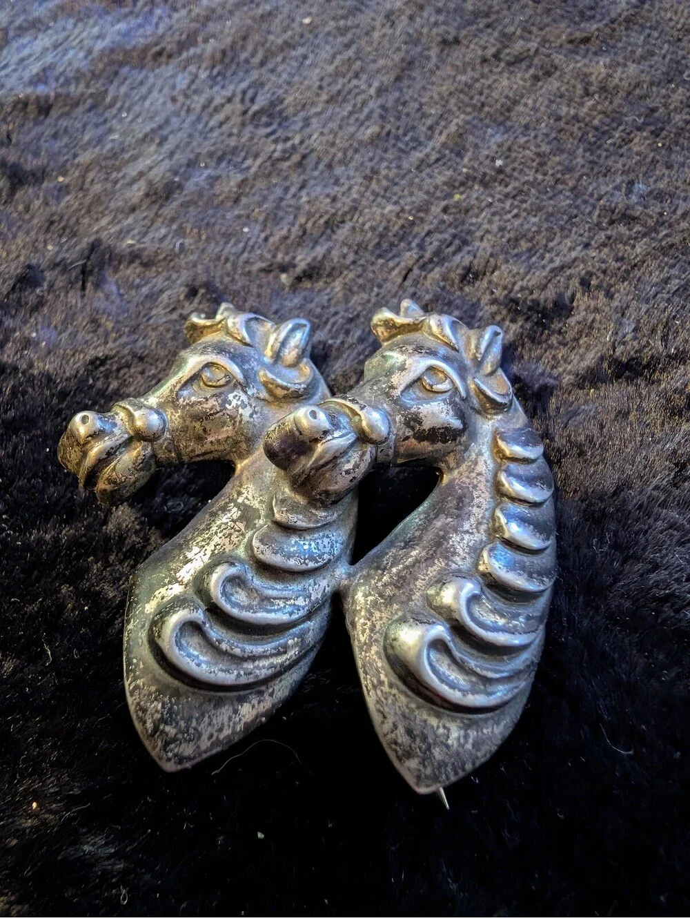 Vintage Sterling Silver Horse Head Brooch
